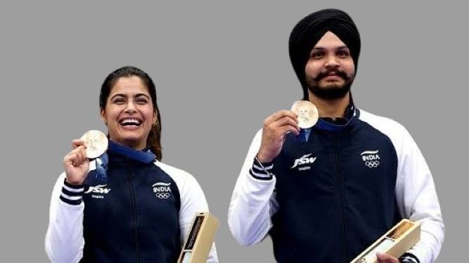 Manu bhaker and Sarabjyot singh